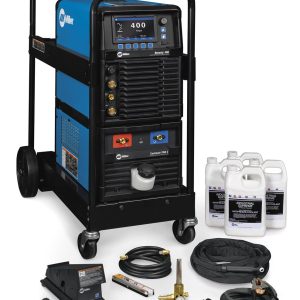 Miller Dynasty 400 Wireless AC/DC TIG/Stick Welder Package with Water Cooler and Running Gear (951000263)